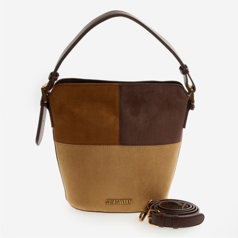 Steve Madden Patchwork hobo bucket